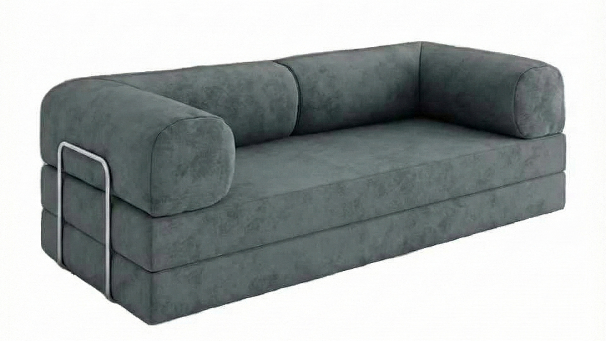 Gray sofa on a white background